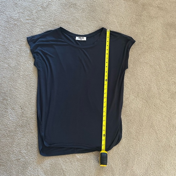 Double Zero brand Super Soft Swoop Bottom Tee - Navy, Small - Picture 9 of 12